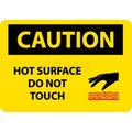 National Marker Co NMC OSHA Sign, Caution Hot Surface Do Not Touch, 10in X 14in, Yellow/Black C525AB